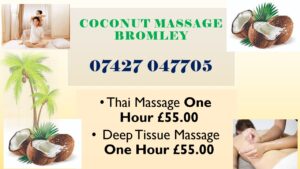 Coconut Bromley Thai Massage Price for 1 hour £55.00